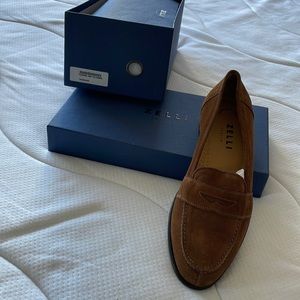 Mens Italian suede dress Loafers. Size 12. Never worn